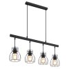 Globo MINA Pendant Light LED black, 4-light sources
