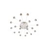 Trio Bullet Ceiling Light LED chrome, 21-light sources