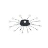 Trio Bullet Ceiling Light LED black, 21-light sources