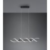 Trio Sequence Pendant Light LED aluminium, black, 1-light source