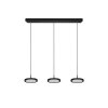 Trio Tray Pendant Light LED black, 3-light sources