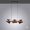 Leuchten-Direkt CUP Pendant Light black, 3-light sources