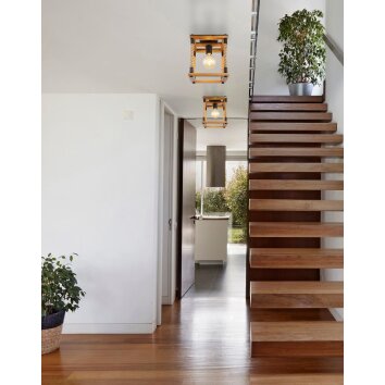 Globo VERNON Ceiling Light brown, Ecru, black, 1-light source