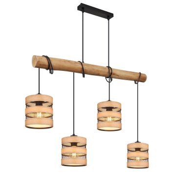 Globo SOENI Pendant Light Ecru, black, 4-light sources