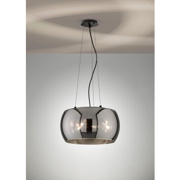 Fischer & Honsel Dima Pendant Light black, 3-light sources