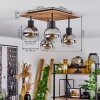 Vouhet Ceiling Light brown, Wood like finish, black, 4-light sources