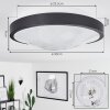 Subles Ceiling Light LED black, white, 1-light source, Motion sensor