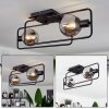 Agropoli Ceiling Light black, 2-light sources
