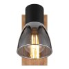 Globo CLAUDE Wall Light Dark wood, black, 1-light source