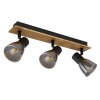Globo CLAUDE Ceiling Light Dark wood, black, 3-light sources