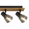 Globo CLAUDE Ceiling Light Dark wood, black, 4-light sources