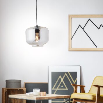 Brilliant Kleon Pendant Light black, 1-light source