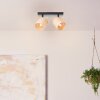 Brilliant Raffy Ceiling Light black, 2-light sources