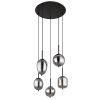 Globo BLACKY Pendant Light black, 5-light sources