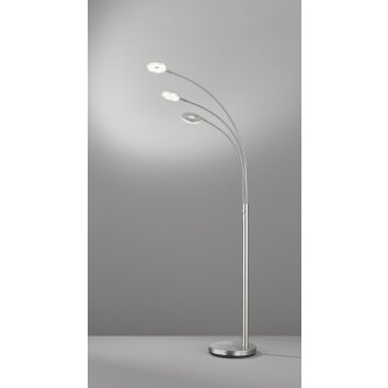 Fischer & Honsel Dent Floor Lamp LED matt nickel, 3-light sources