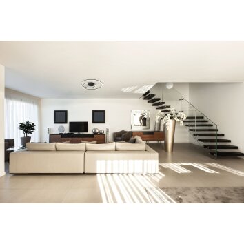 Fischer & Honsel Holy Ceiling Light LED black, 1-light source, Remote control