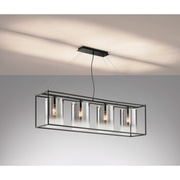Fischer & Honsel Samu Pendant Light black, 4-light sources