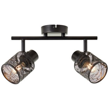 Brilliant Bano Ceiling Light black, 2-light sources