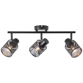 Brilliant Bano Ceiling Light black, 3-light sources