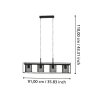 Eglo CATTERICK Pendant Light black, 4-light sources