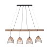 Leuchten-Direkt REED Pendant Light black, 4-light sources