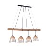 Leuchten-Direkt REED Pendant Light black, 4-light sources