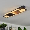 Sourbarie Ceiling Light LED brown, Wood like finish, black, 1-light source
