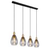 Globo FANNI Pendant Light brass, black, 4-light sources