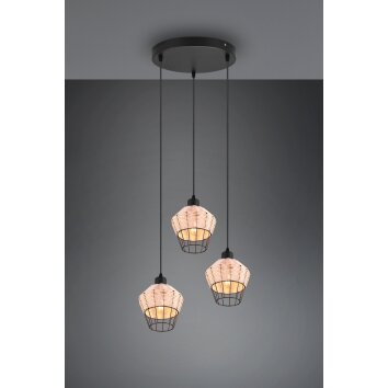Reality Borka Pendant Light black, 3-light sources