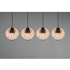Reality Borka Pendant Light black, 4-light sources