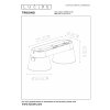Lucide TRIGONO Ceiling Light black, 2-light sources