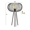 Vagney Table lamp matt nickel, black, 1-light source