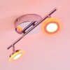 LUCY ceiling spotlight LED chrome, 2-light sources, Remote control, Colour changer