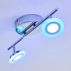 LUCY ceiling spotlight LED chrome, 2-light sources, Remote control, Colour changer