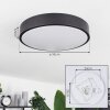 Samaira Ceiling Light LED black, white, 1-light source