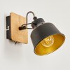 Safari Wall Light chrome, Ecru, black, 1-light source