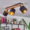 Alsen Ceiling Light Dark wood, black, 3-light sources