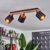 Alsen Ceiling Light Dark wood, black, 3-light sources