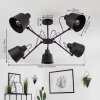 Gaudent Ceiling Light black, 5-light sources