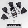 Gaudent Ceiling Light black, 5-light sources