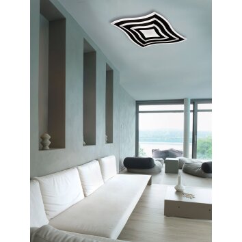 Fischer & Honsel Gorden Ceiling Light LED black, 1-light source, Remote control