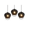 Reality Borka Pendant Light black, 3-light sources