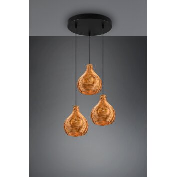 Reality Sprout Pendant Light black, 3-light sources