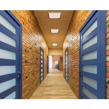 Globo CINDERELLA Ceiling Light LED Wood like finish, white, 1-light source