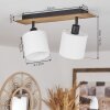 Alsen Ceiling Light Dark wood, black, 2-light sources