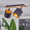 Alsen Ceiling Light Light wood, black, 2-light sources