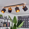 Alsen Ceiling Light Light wood, black, 4-light sources