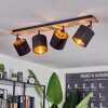 Alsen Ceiling Light Light wood, black, 4-light sources
