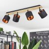 Alsen Ceiling Light Light wood, black, 4-light sources