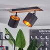 Alsen Ceiling Light Dark wood, black, 2-light sources
